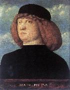 BELLINI, Giovanni Portrait of a Young Man xob oil on canvas